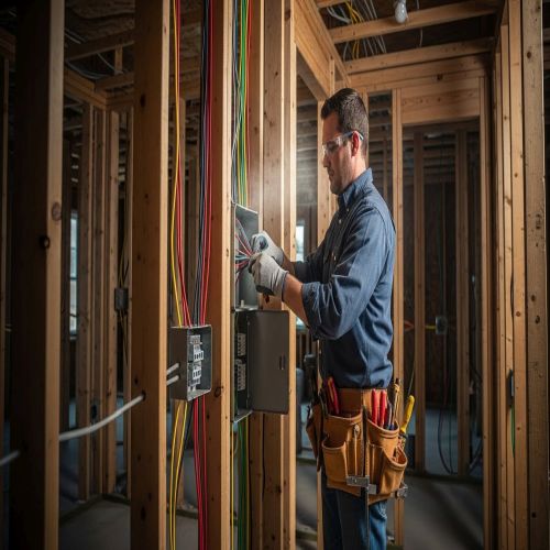 تأسيس الكهرباء للمباني في الجبيل